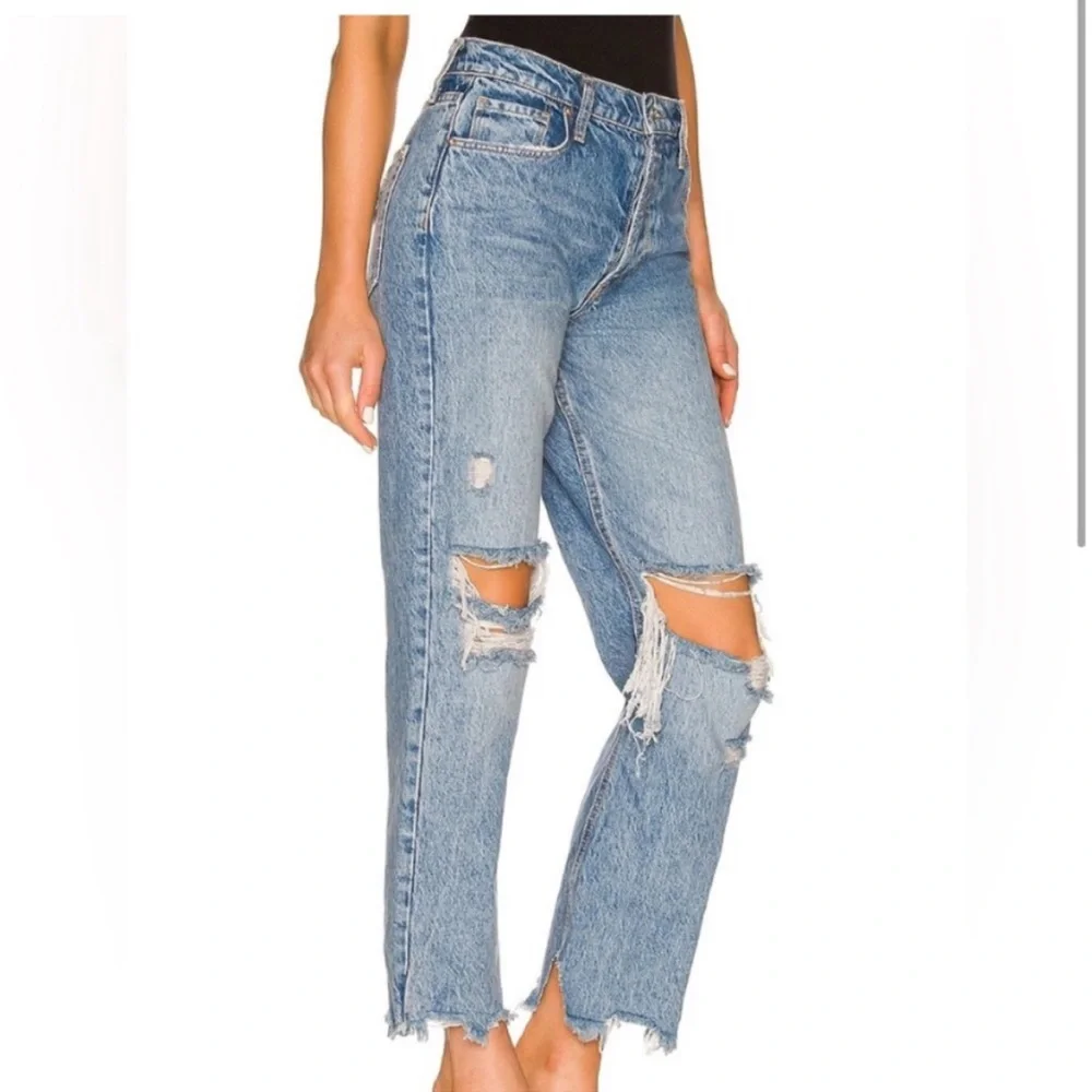 Free People Blue Ankle Cropped Jeans - Picture 3 of 7